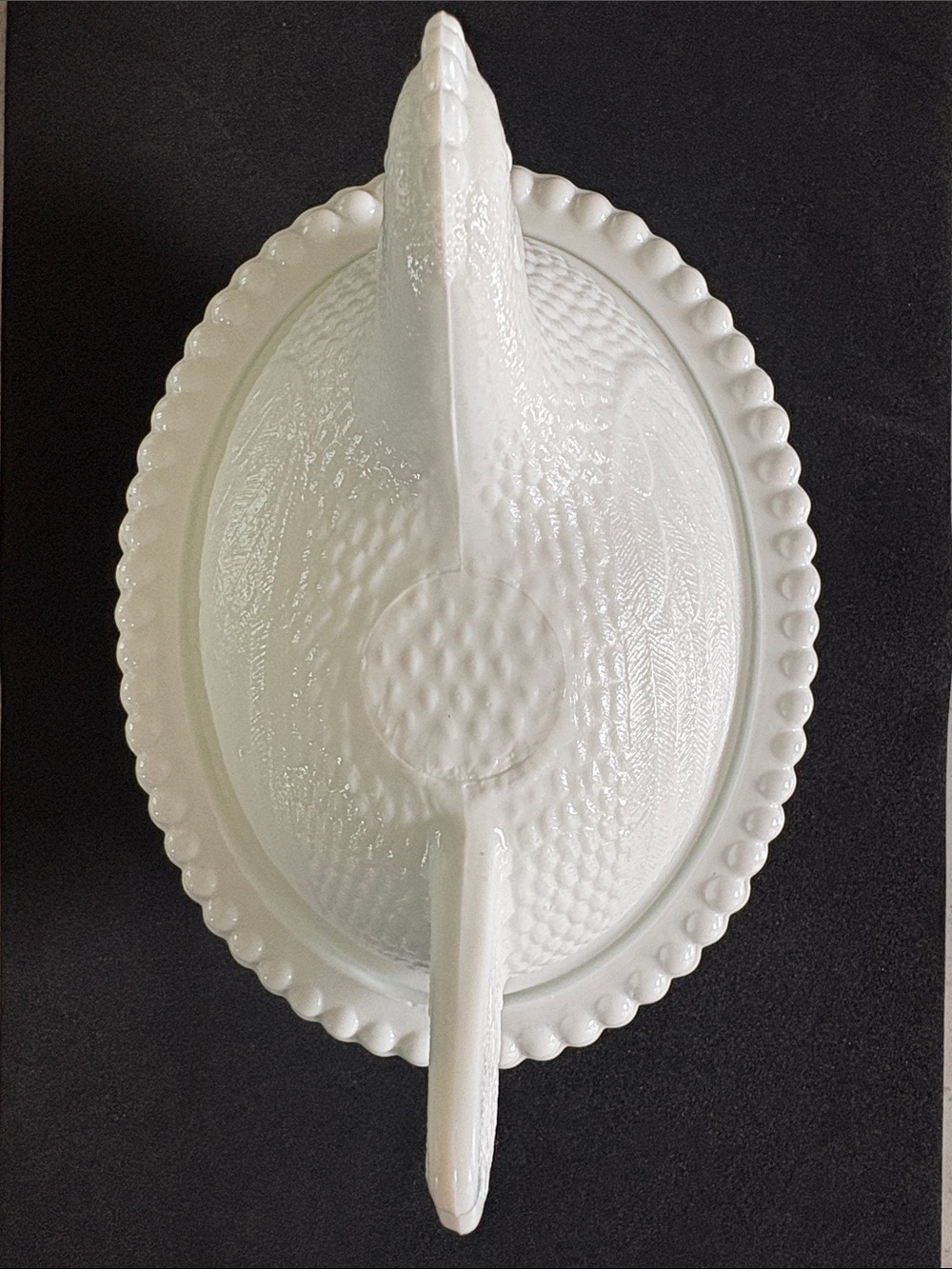 Indiana Glass HEN ON A NEST white milk glass dish - Picture 8 of 16